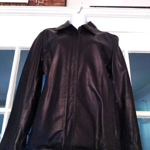 Black leather jacket